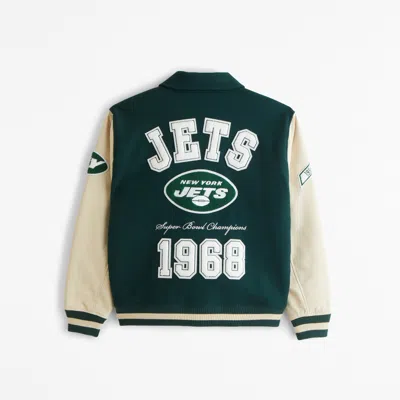 Abercrombie & Fitch New York Jets Varsity Bomber Jacket