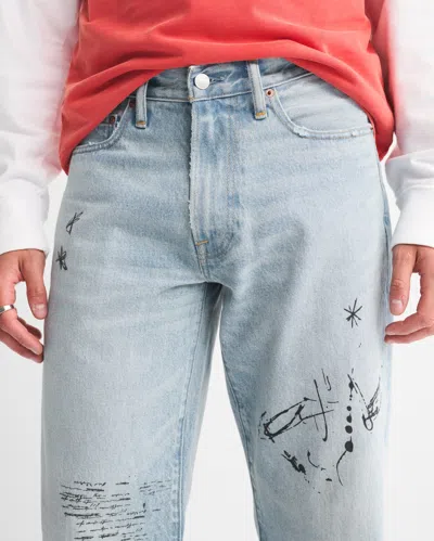 Abercrombie & Fitch Relaxed Straight Jean In Pink