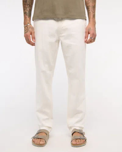 Abercrombie & Fitch Straight Jean In White