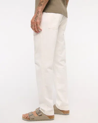 Abercrombie & Fitch Straight Jean In White