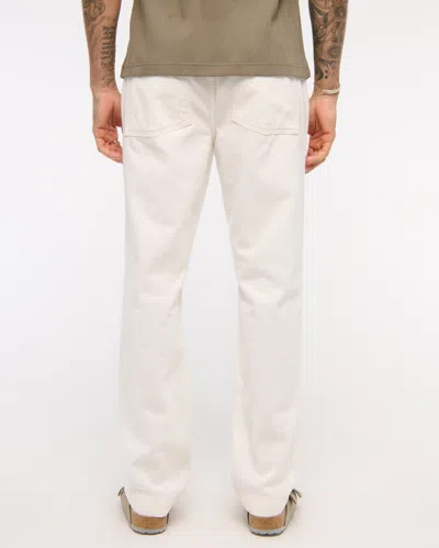 Abercrombie & Fitch Straight Jean In White