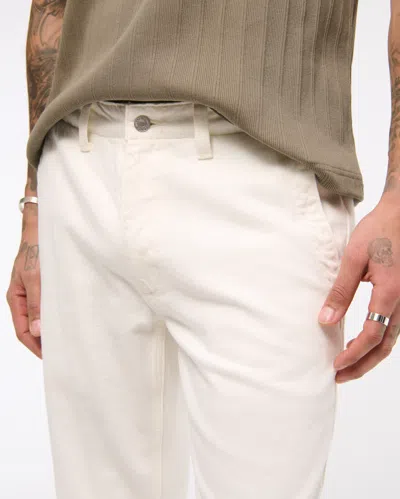 Abercrombie & Fitch Straight Jean In White