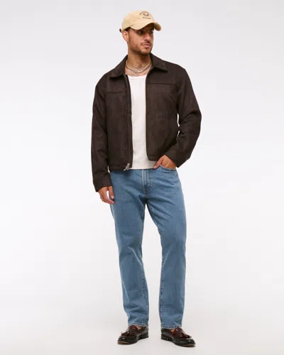 Abercrombie & Fitch Athletic Straight Jean In Blue