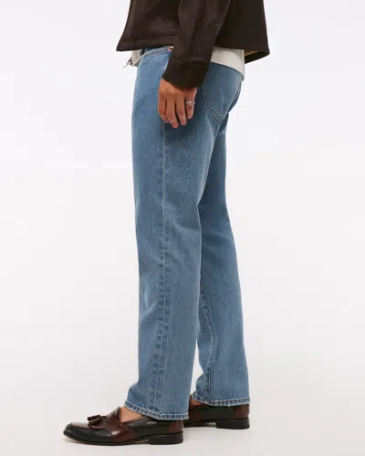 Abercrombie & Fitch Athletic Straight Jean In Blue