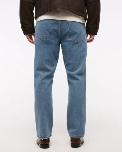 Abercrombie & Fitch Athletic Straight Jean In Blue