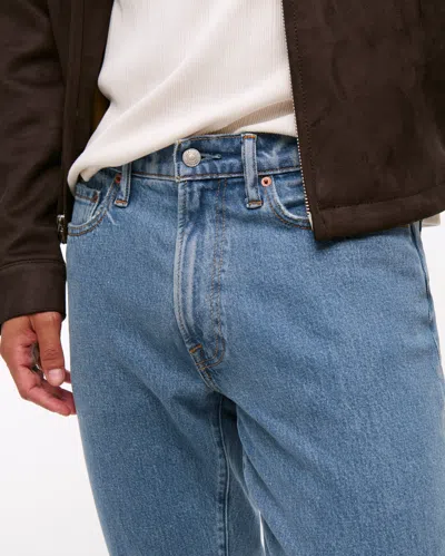 Abercrombie & Fitch Athletic Straight Jean In Blue