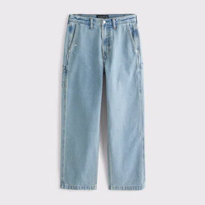 Abercrombie & Fitch Baggy Workwear Jean In Blue