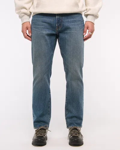 Abercrombie & Fitch Athletic Straight Jean In Blue