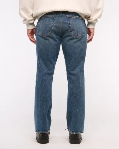 Abercrombie & Fitch Athletic Straight Jean In Blue