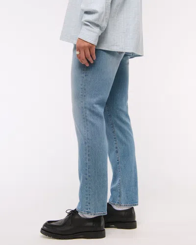Abercrombie & Fitch Athletic Straight Jean In Blue