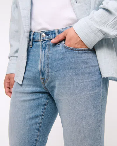Abercrombie & Fitch Athletic Straight Jean In Blue
