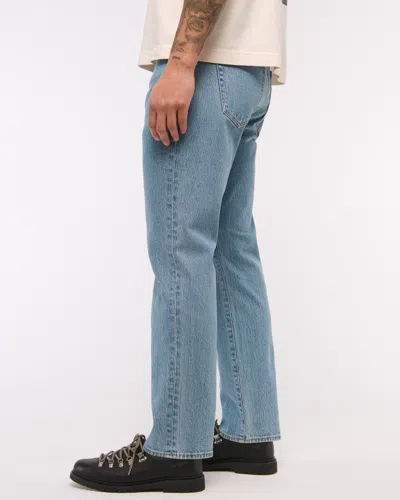 Abercrombie & Fitch Athletic Straight Jean In Neutral