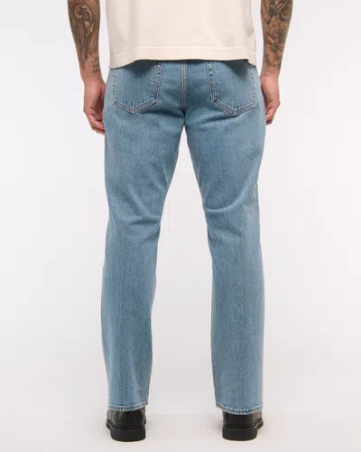 Abercrombie & Fitch Athletic Straight Jean In Neutral