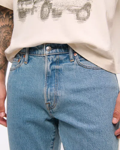 Abercrombie & Fitch Athletic Straight Jean In Neutral