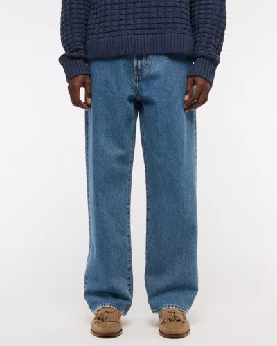 Abercrombie & Fitch Baggy Jean In Blue