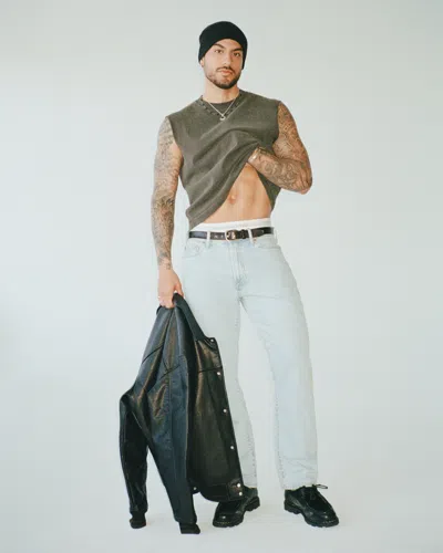 Abercrombie & Fitch Athletic Straight Jean In Blue