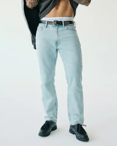 Abercrombie & Fitch Athletic Straight Jean In Blue