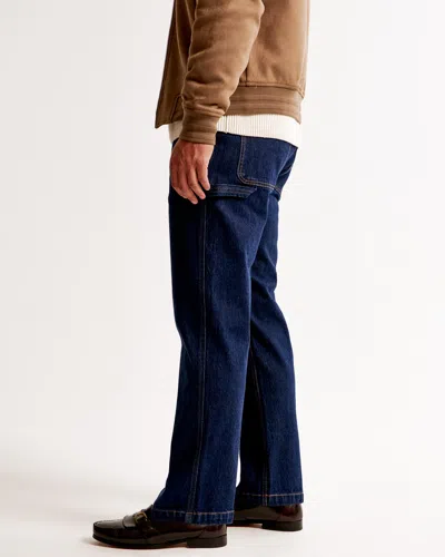 Abercrombie & Fitch Athletic Loose Workwear Jean In Black