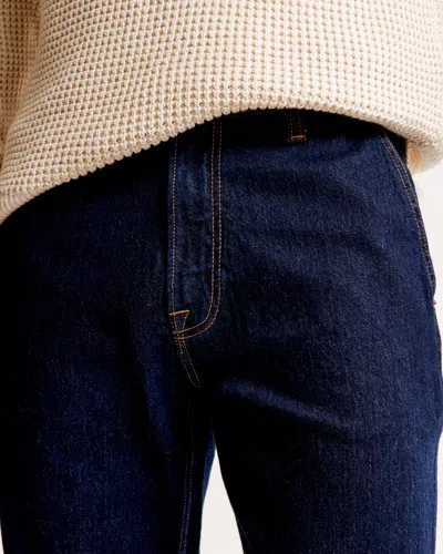 Abercrombie & Fitch Athletic Loose Workwear Jean In Black