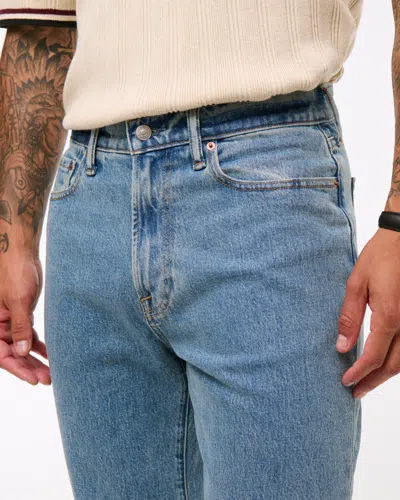 Abercrombie & Fitch Athletic Loose Jean In Blue