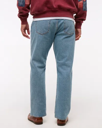 Abercrombie & Fitch Athletic Relaxed Straight Jean In Blue