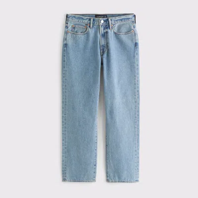 Abercrombie & Fitch Relaxed Straight Jean In Blue