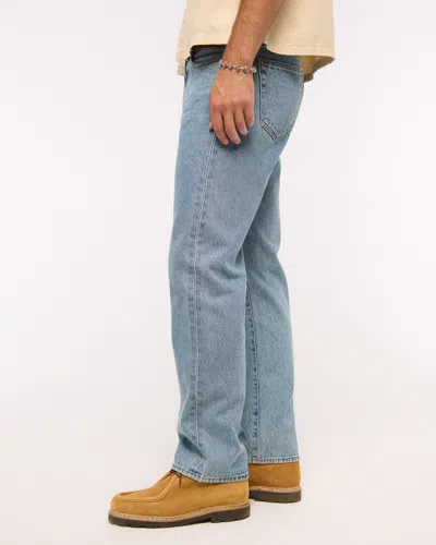 Abercrombie & Fitch Relaxed Straight Jean In Blue