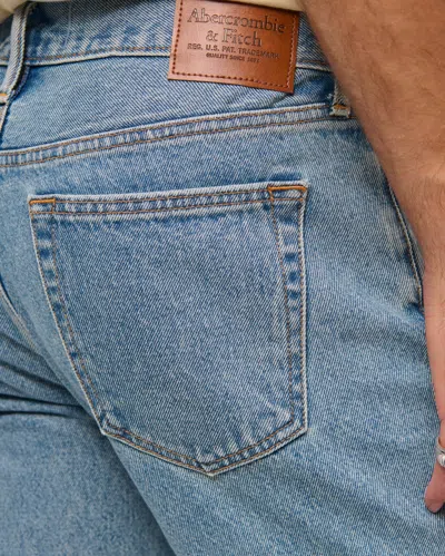Abercrombie & Fitch Relaxed Straight Jean In Blue