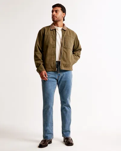 Abercrombie & Fitch Athletic Straight Jean In Blue