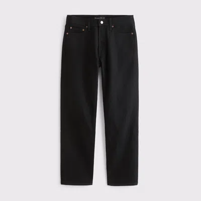 Abercrombie & Fitch Athletic Straight Jean In Black