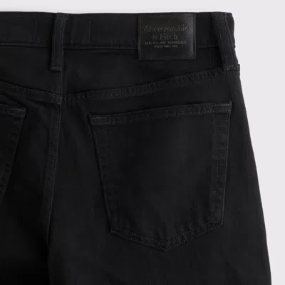 Abercrombie & Fitch Athletic Straight Jean In Black