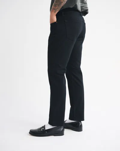 Abercrombie & Fitch Athletic Straight Jean In Black