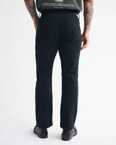 Abercrombie & Fitch Athletic Straight Jean In Black