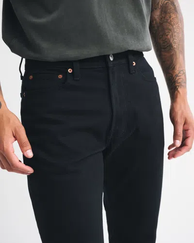 Abercrombie & Fitch Athletic Straight Jean In Black