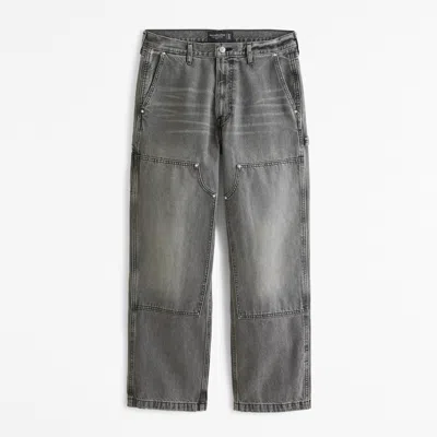 Abercrombie & Fitch Baggy Workwear Jean In Gray