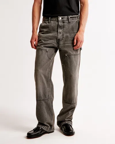 Abercrombie & Fitch Baggy Workwear Jean In Gray