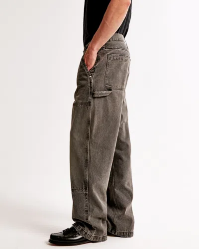 Abercrombie & Fitch Baggy Workwear Jean In Gray