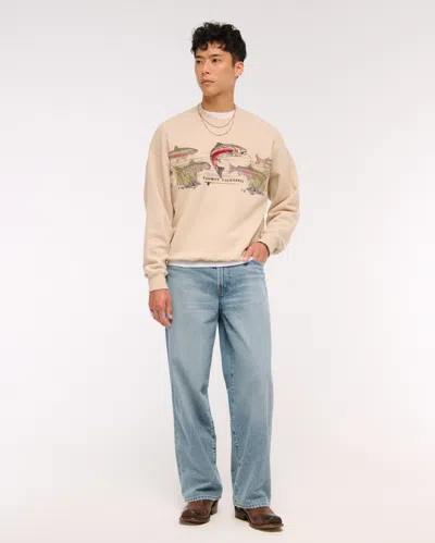 Abercrombie & Fitch Ultra Baggy Jean In Blue