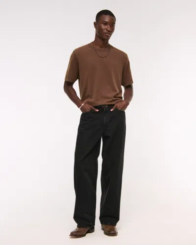 Abercrombie & Fitch Ultra Baggy Jean In Brown