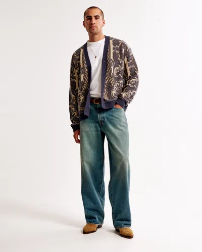 Abercrombie & Fitch Ultra Baggy Jean In Blue