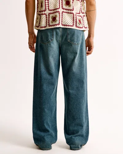 Abercrombie & Fitch Baggy Jean In Blue
