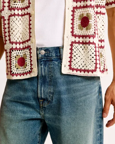 Abercrombie & Fitch Baggy Jean In Blue