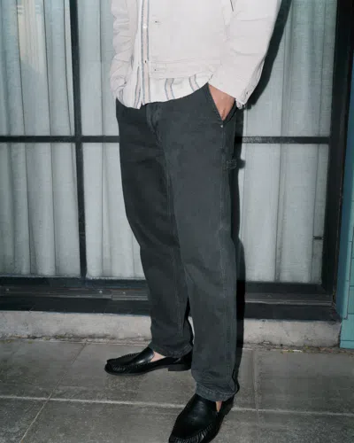 Abercrombie & Fitch Athletic Loose Workwear Jean In Black