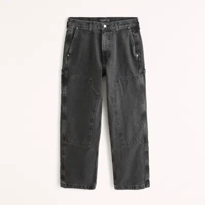 Abercrombie & Fitch Baggy Workwear Jean In Black