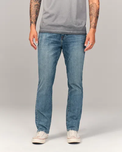Abercrombie & Fitch Athletic Straight Jean In Blue