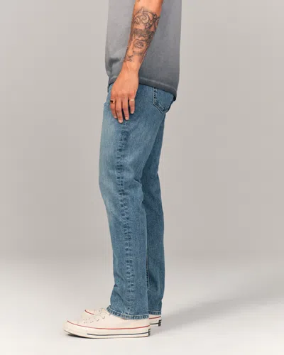 Abercrombie & Fitch Athletic Straight Jean In Blue