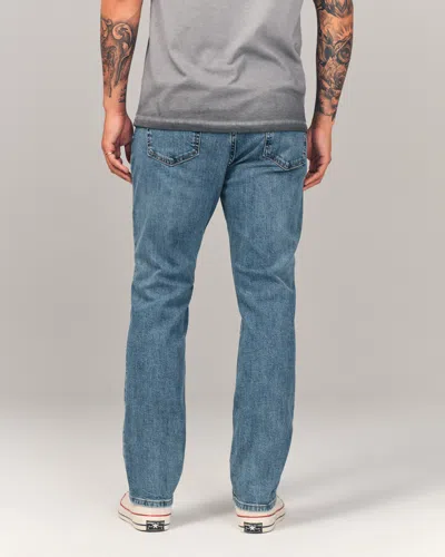 Abercrombie & Fitch Athletic Straight Jean In Blue
