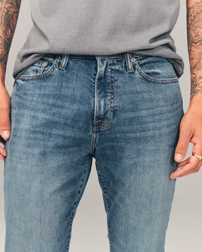 Abercrombie & Fitch Athletic Straight Jean In Blue