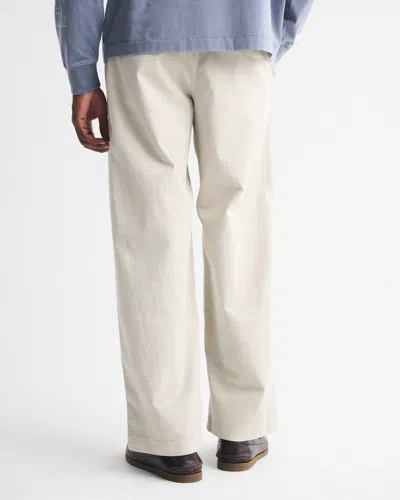 Abercrombie & Fitch Sea Fade Baggy Pull-on Pant In White