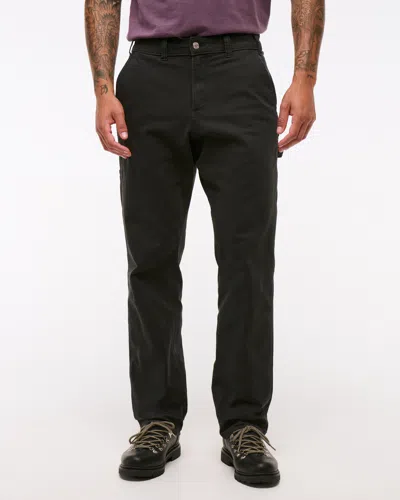 Abercrombie & Fitch Athletic Loose Workwear Pant In Black
